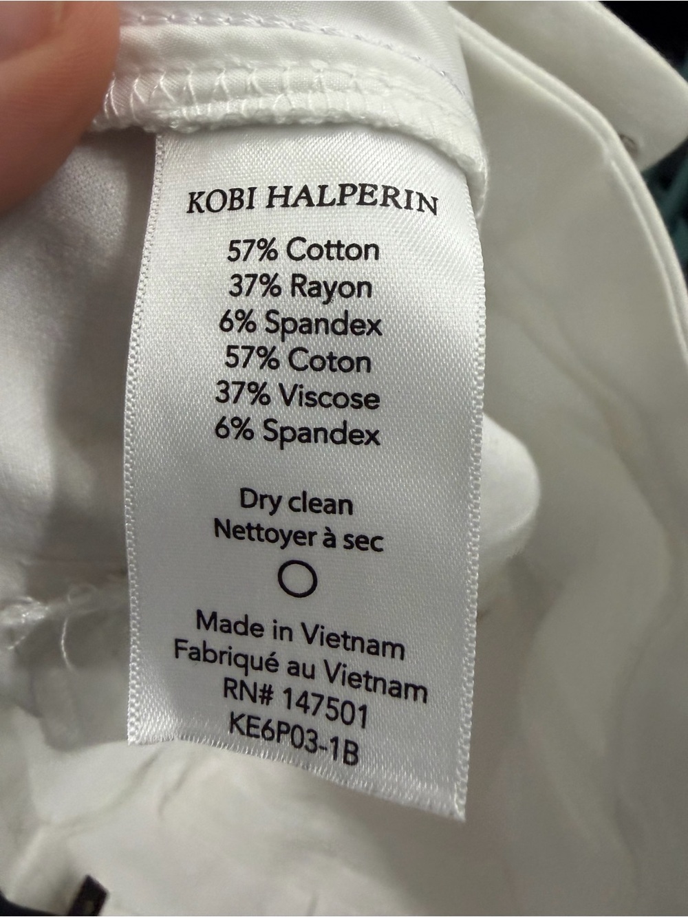 Kobi Halperin Women’s Size 6 Designer White Trouser Dress Pants Office Work - Picture 9 of 9